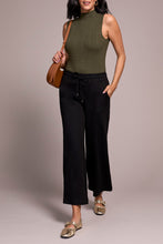 Load image into Gallery viewer, Black Pork Chop Pocket Pull On Pant With Drawstring
