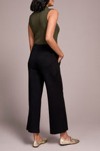 Load image into Gallery viewer, Black Pork Chop Pocket Pull On Pant With Drawstring
