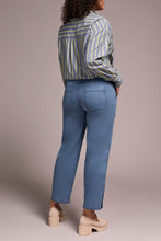 Load image into Gallery viewer, Slate Blue Pork Chop Pocket Pant With Button Hem
