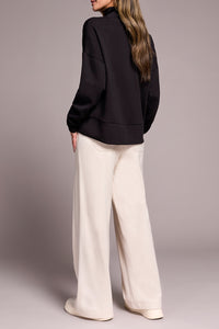 Black Travel Mock Neck Sweater