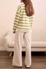 Load image into Gallery viewer, Wasabi Striped Crew Neck Sweater
