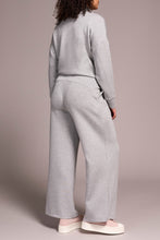 Load image into Gallery viewer, Light Grey Pull On Wide Leg Travel Pant With Front Pleat
