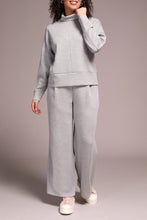 Load image into Gallery viewer, Light Grey Travel Mock Neck Sweater
