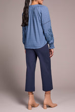 Load image into Gallery viewer, Slate Blue Long Sleeve With Applique Detail On Sleeve

