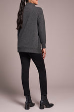 Load image into Gallery viewer, Charcoal Mock Neck Tunic With Invisible Pockets
