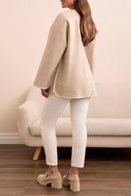 Load image into Gallery viewer, Ice Latte Whipstitch Jacket With Detachable Scarf
