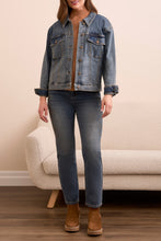 Load image into Gallery viewer, Vintage Studded Denim Jacket
