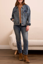 Load image into Gallery viewer, Vintage Studded Denim Jacket
