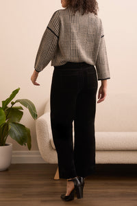 Black Wide Leg Ankle Pant