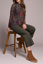 Load image into Gallery viewer, Plum Wine Mesh Turtleneck

