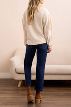 Load image into Gallery viewer, Cream Sleeve Applique Detailed Sweater
