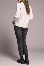 Load image into Gallery viewer, Moonstone Cable Detailed Mock Neck Sweater
