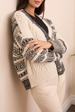 Load image into Gallery viewer, Cream Multi Stitch Button Down Cardigan
