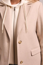 Load image into Gallery viewer, Oatmeal Trench Coat With Fooler Hoodie
