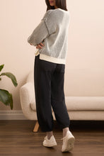 Load image into Gallery viewer, Black Crew Neck Sweater With Side Slits
