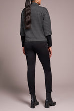 Load image into Gallery viewer, Charcoal Combo Mock Neck Top
