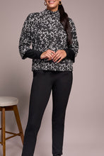 Load image into Gallery viewer, Black Combo Mock Neck Top

