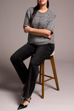 Load image into Gallery viewer, Jewel Grey Brooke Super Straight Bling Jean
