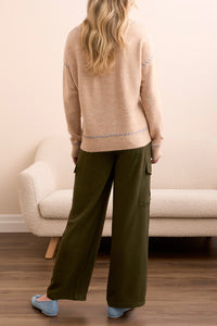H.Sandstone Long Sleeve Crew Neck Sweater