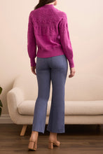 Load image into Gallery viewer, Pink Flambe Cable Detailed Mock Neck Sweater
