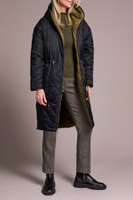 Load image into Gallery viewer, Ivy/Black Reversible Puffer Jacket With Cinch Waist
