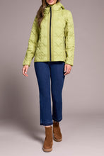 Load image into Gallery viewer, Short Slim Puffer Coat With Detachable Hood In Wasabi
