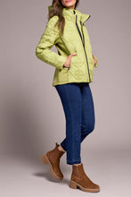 Load image into Gallery viewer, Short Slim Puffer Coat With Detachable Hood In Wasabi

