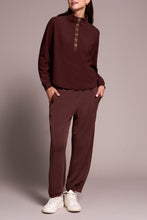 Load image into Gallery viewer, Cocoa Ribbed Henley
