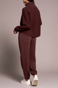 Cocoa Ribbed Henley