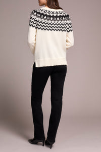 Cream & Black Beaded Sweater