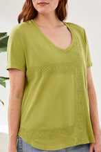 Load image into Gallery viewer, Kiwi Zest V-Neck Cotton Tee
