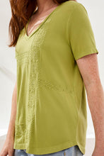 Load image into Gallery viewer, Kiwi Zest V-Neck Cotton Tee

