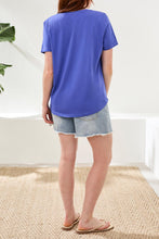Load image into Gallery viewer, Baja Blue V-Neck Cotton Tee
