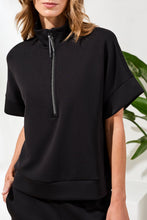 Load image into Gallery viewer, Techo Lux Zip Short Sleeve Top
