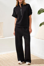 Load image into Gallery viewer, Techo Lux Zip Short Sleeve Top
