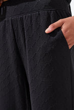 Load image into Gallery viewer, Black Raised Diamond Printed Ankle Pant
