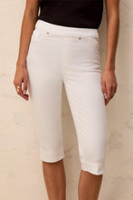 Load image into Gallery viewer, White Audrey Pull On Pedal Pusher
