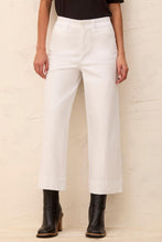 Load image into Gallery viewer, White Comfort Stretch Palazzo Pant
