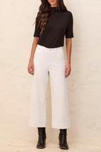 Load image into Gallery viewer, White Comfort Stretch Palazzo Pant
