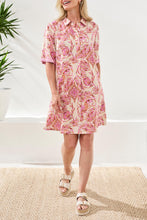 Load image into Gallery viewer, Wisteria Printed 1/4 Button Front Dress
