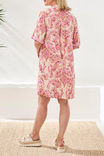 Load image into Gallery viewer, Wisteria Printed 1/4 Button Front Dress
