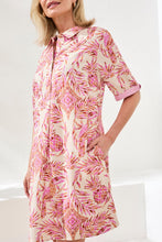 Load image into Gallery viewer, Wisteria Printed 1/4 Button Front Dress
