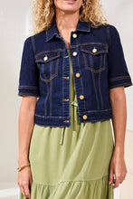 Load image into Gallery viewer, Rinse Comfort Stretch Short Sleeve Denim Jacket

