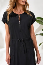 Load image into Gallery viewer, Black Short Sleeve Performance Dress
