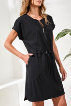 Load image into Gallery viewer, Black Short Sleeve Performance Dress
