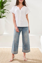 Load image into Gallery viewer, White Cotton Tassel Blouse
