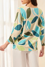 Load image into Gallery viewer, Aqua Sky Printed Fine Knit Sweater
