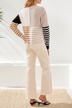 Load image into Gallery viewer, TF- Quartz Striped Knit Boat Neck Sweater
