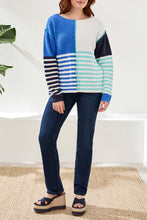 Load image into Gallery viewer, Seashore Striped Knit Boat Neck Sweater
