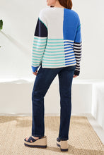 Load image into Gallery viewer, Seashore Striped Knit Boat Neck Sweater

